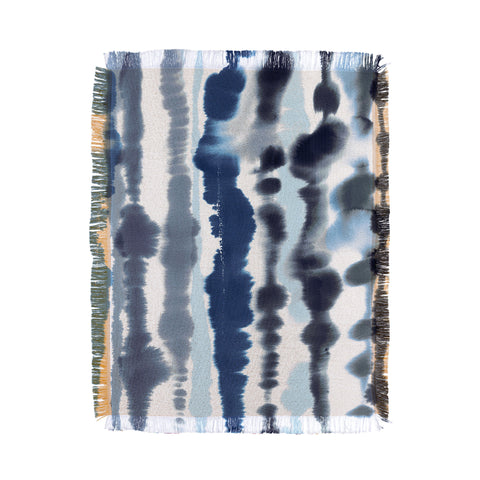 Ninola Design Soft relaxing lines blue Throw Blanket