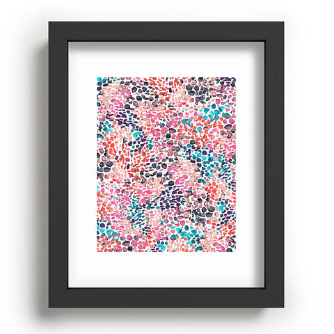 Ninola Design Speckled Painting Watercolor Stains Recessed Framing Rectangle