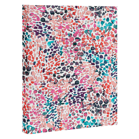 Ninola Design Speckled Painting Watercolor Stains Art Canvas