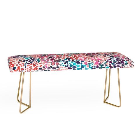 Ninola Design Speckled Painting Watercolor Stains Bench