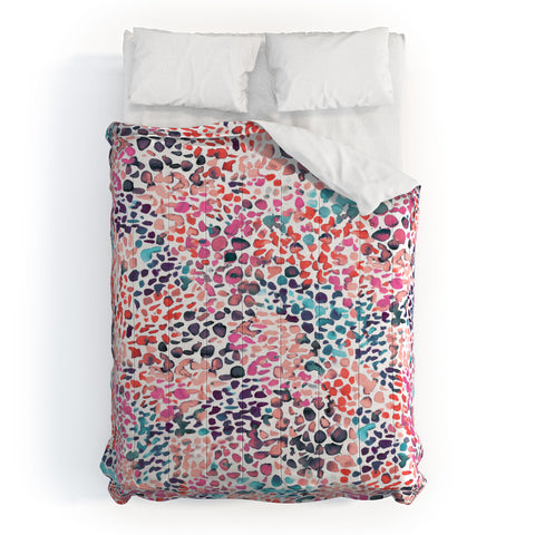 Ninola Design Speckled Painting Watercolor Stains Comforter