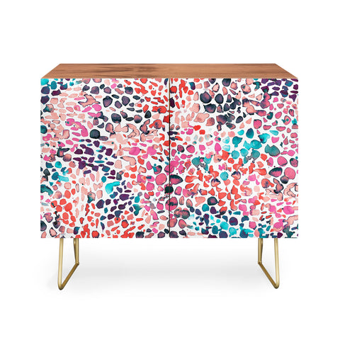 Ninola Design Speckled Painting Watercolor Stains Credenza
