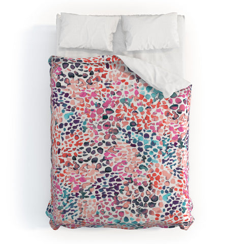 Ninola Design Speckled Painting Watercolor Stains Duvet Cover