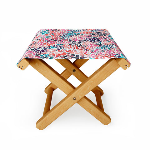 Ninola Design Speckled Painting Watercolor Stains Folding Stool