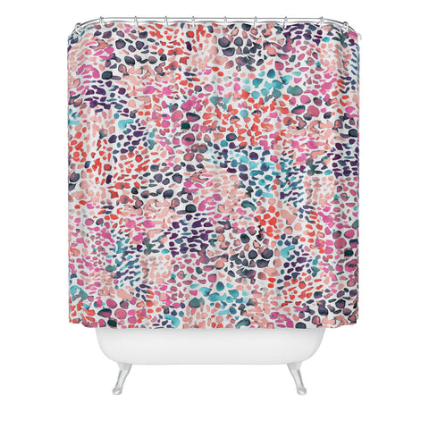 Ninola Design Speckled Painting Watercolor Stains Shower Curtain