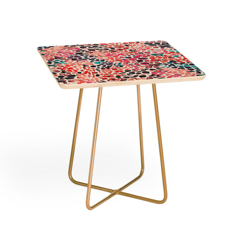 Ninola Design Speckled Painting Watercolor Stains Side Table