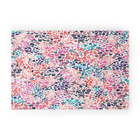 Ninola Design Speckled Painting Watercolor Stains Welcome Mat