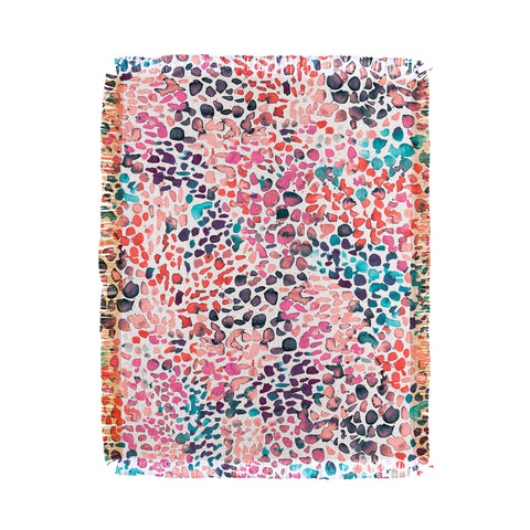 Ninola Design Speckled Painting Watercolor Stains Throw Blanket