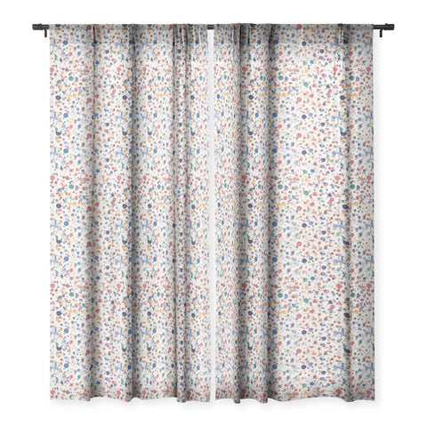Ninola Design Splash drops painting Sheer Window Curtain