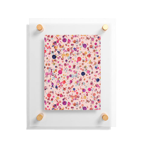 Ninola Design Splash watercolor drops Pink Floating Acrylic Print