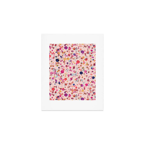 Ninola Design Splash watercolor drops Pink Art Print
