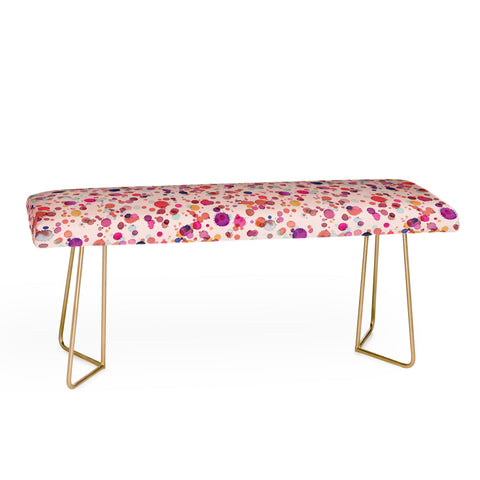 Ninola Design Splash watercolor drops Pink Bench