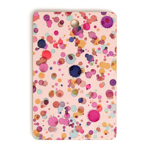 Ninola Design Splash watercolor drops Pink Cutting Board Rectangle