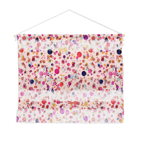 Ninola Design Splash watercolor drops Pink Wall Hanging Landscape