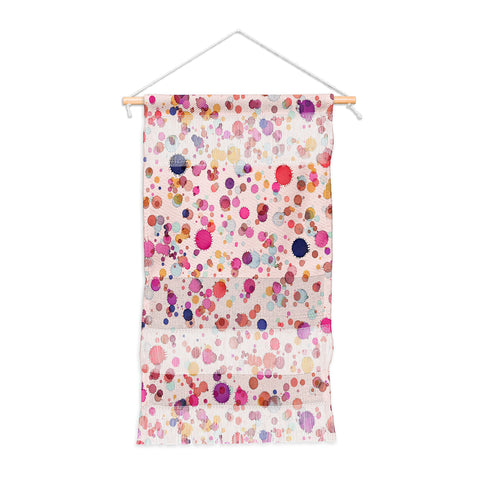 Ninola Design Splash watercolor drops Pink Wall Hanging Portrait