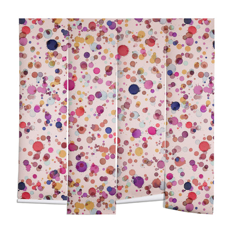 Ninola Design Splash watercolor drops Pink Wall Mural