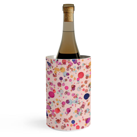 Ninola Design Splash watercolor drops Pink Wine Chiller