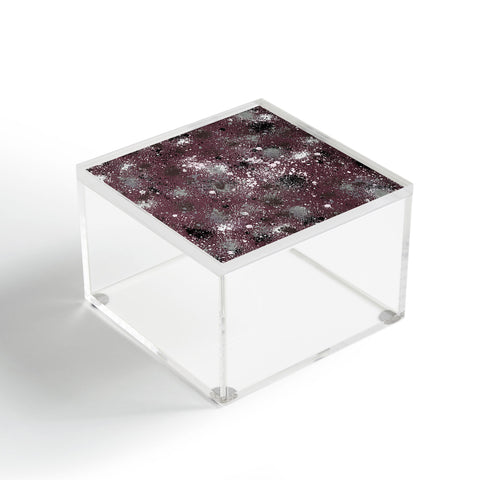 Ninola Design Splatter Space Burgundy Acrylic Box