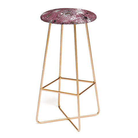 Ninola Design Splatter Space Burgundy Bar Stool