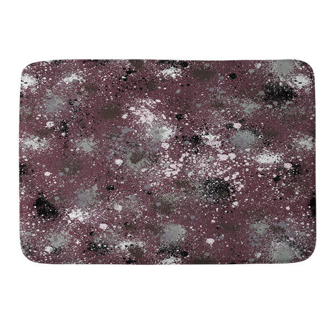 Ninola Design Splatter Space Burgundy Memory Foam Bath Mat
