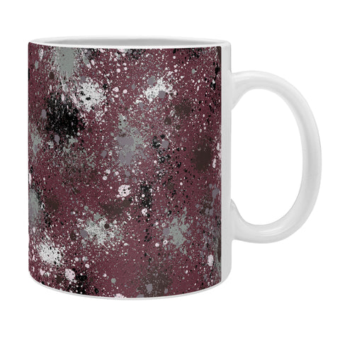 Ninola Design Splatter Space Burgundy Coffee Mug