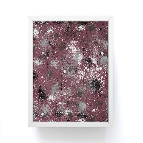 Ninola Design Splatter Space Burgundy Framed Mini Art Print