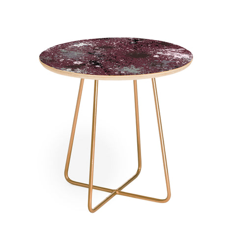 Ninola Design Splatter Space Burgundy Round Side Table
