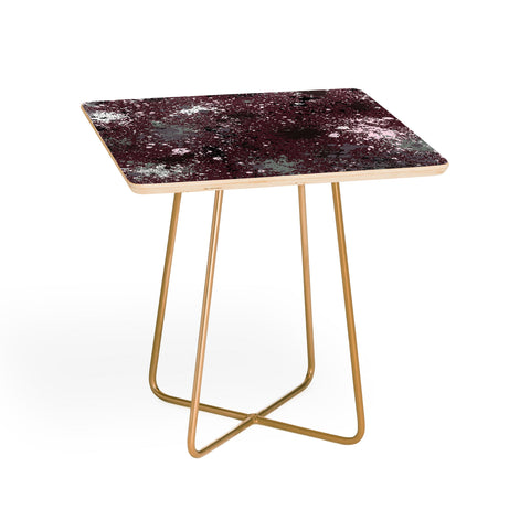 Ninola Design Splatter Space Burgundy Side Table