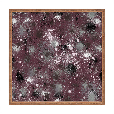 Ninola Design Splatter Space Burgundy Square Tray
