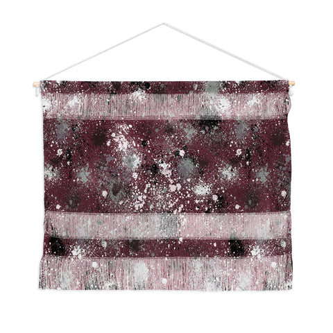 Ninola Design Splatter Space Burgundy Wall Hanging Landscape