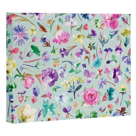 Ninola Design Spring buds and flowers Soft Art Canvas