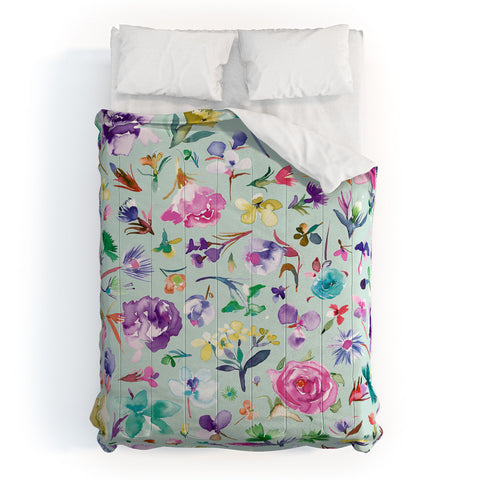 Ninola Design Spring buds and flowers Soft Comforter