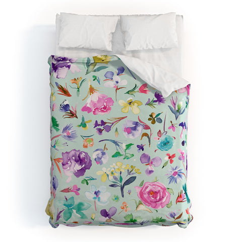 Ninola Design Spring buds and flowers Soft Duvet Cover