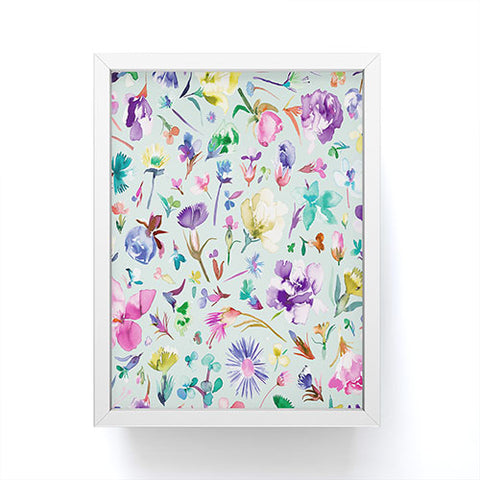 Ninola Design Spring buds and flowers Soft Framed Mini Art Print