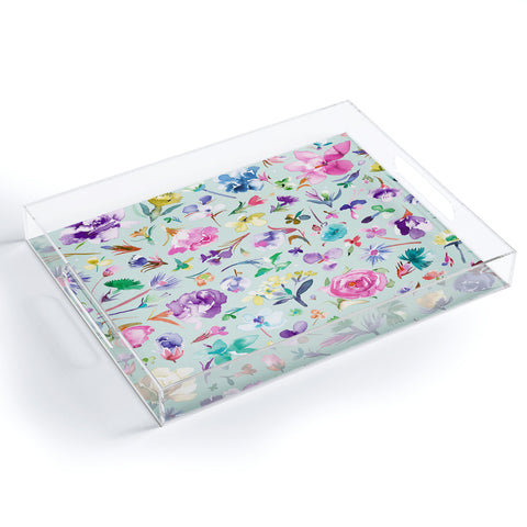 Ninola Design Spring buds and flowers Soft Acrylic Tray