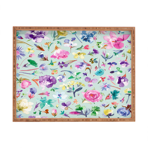 Ninola Design Spring buds and flowers Soft Rectangular Tray