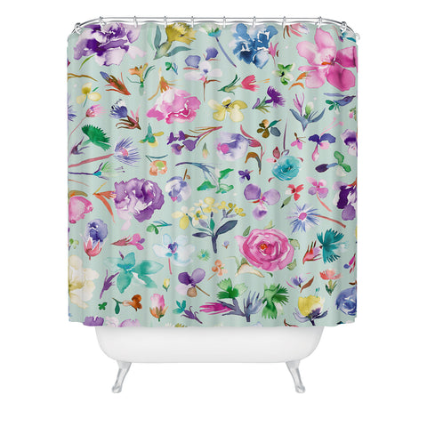 Ninola Design Spring buds and flowers Soft Shower Curtain
