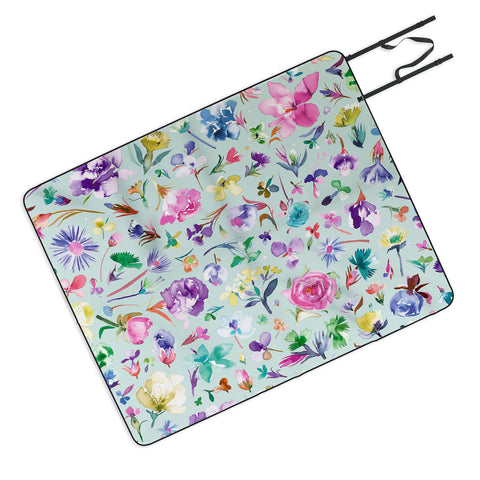 Ninola Design Spring buds and flowers Soft Picnic Blanket