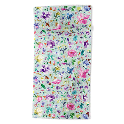 Ninola Design Spring buds and flowers Soft Beach Towel