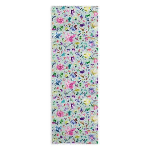 Ninola Design Spring buds and flowers Soft Yoga Towel