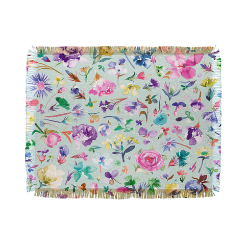 Ninola Design Spring buds and flowers Soft Throw Blanket