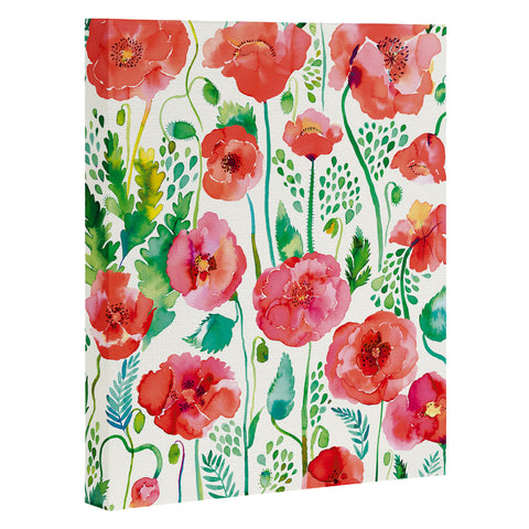 Ninola Design Spring Cute Poppies Art Canvas
