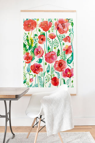 Ninola Design Spring Cute Poppies Art Print And Hanger