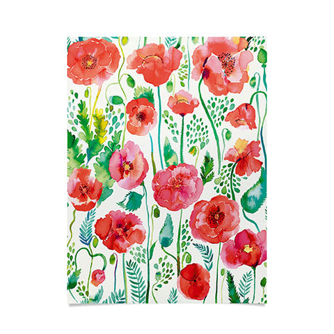 Ninola Design Spring Cute Poppies Poster
