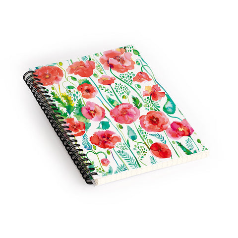 Ninola Design Spring Cute Poppies Spiral Notebook