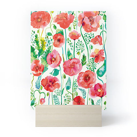 Ninola Design Spring Cute Poppies Mini Art Print