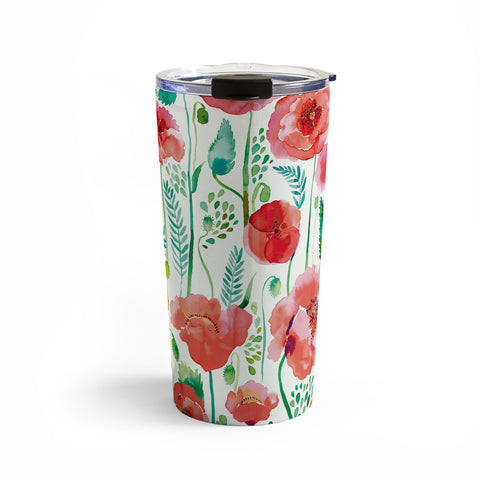 Ninola Design Spring Cute Poppies Travel Mug