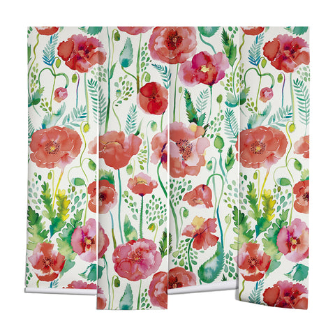 Ninola Design Spring Cute Poppies Wall Mural