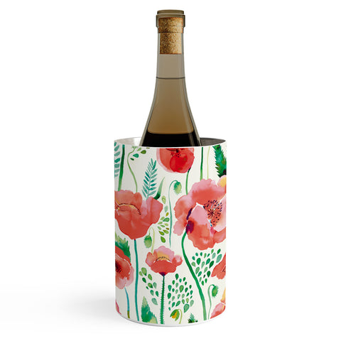 Ninola Design Spring Cute Poppies Wine Chiller