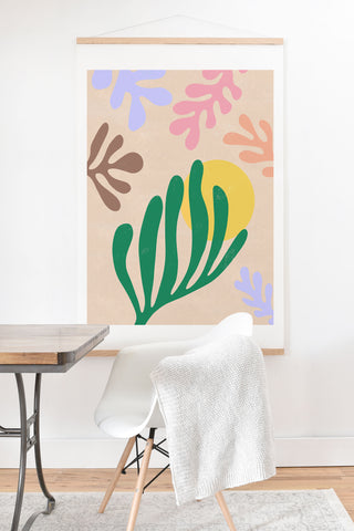 Ninola Design Spring Matisse Leaves Art Print And Hanger
